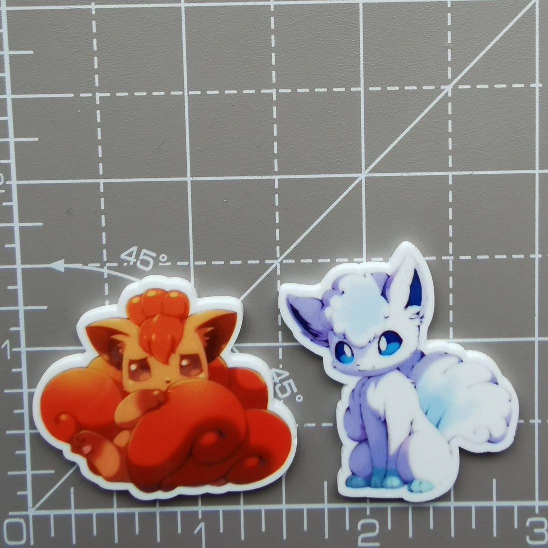 Needle Minder - Pokemon. Vulpix. Fire & Ice forms.