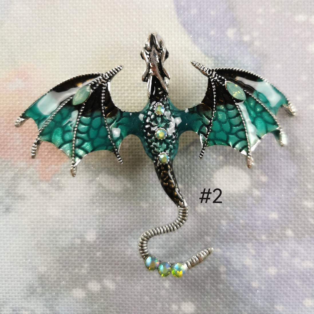 Needle Minder - Enamel Crystal Dragon