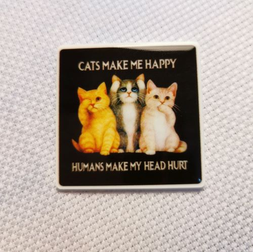 Needle Minder - Humour.  Cats make me Happy