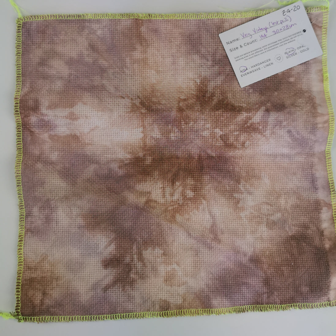 'Very Vintage' Hand Dyed. 14ct Aida