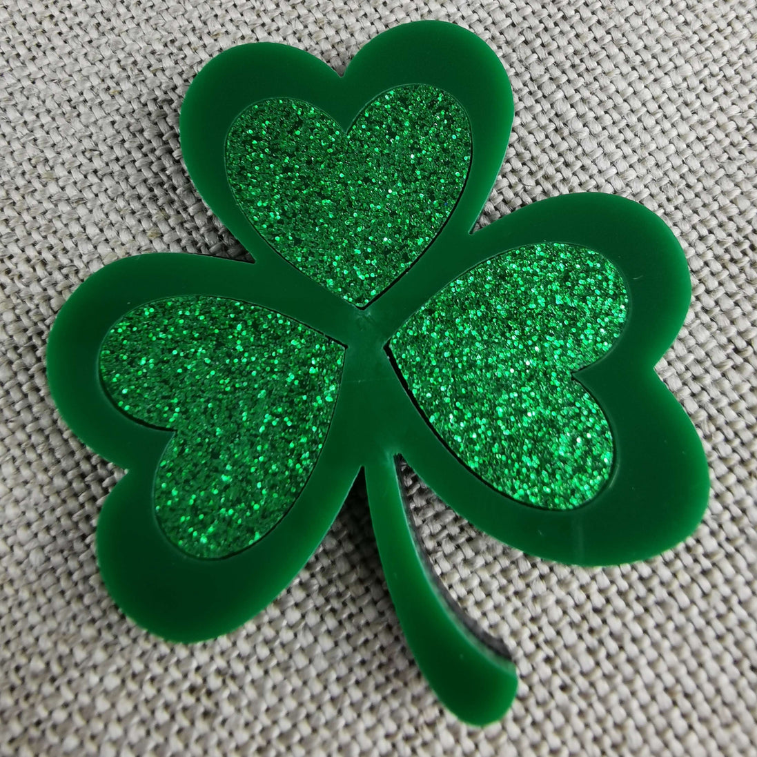 Needle Minder - Luxury Glitter Clover. Lucky