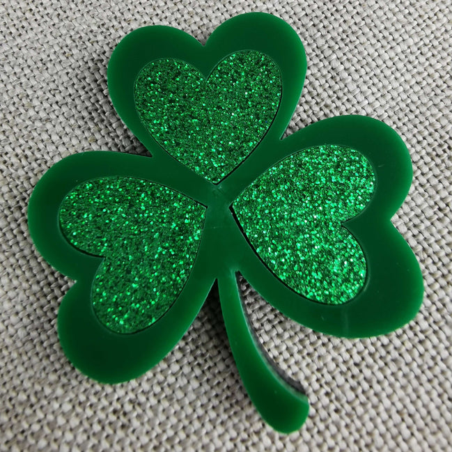 Needle Minder - Luxury Glitter Clover. Lucky