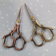 Copper/Gold Squared Embroidery Scissors with Cover