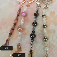 Beaded Scissor Keep. Heart Clasp High Heel