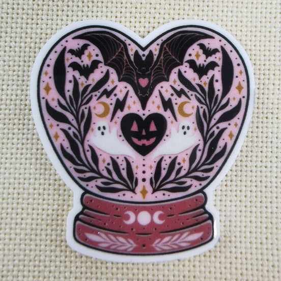 Needle Minder - Spooky Halloween Heart Snow Globe