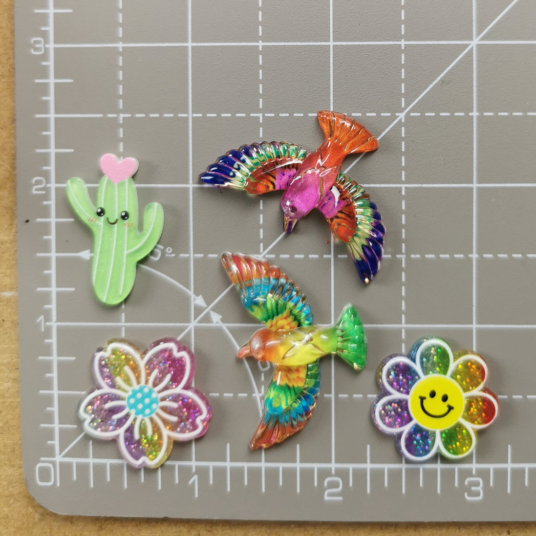 Needle Minder - Glitter Flowers & Catcus, Beautiful Birds