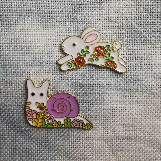 Needle Minder -  Floral Snail & Floral Rabbit