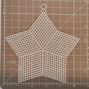 Mesh Hanging Star Decoration Cross Stitch Blank