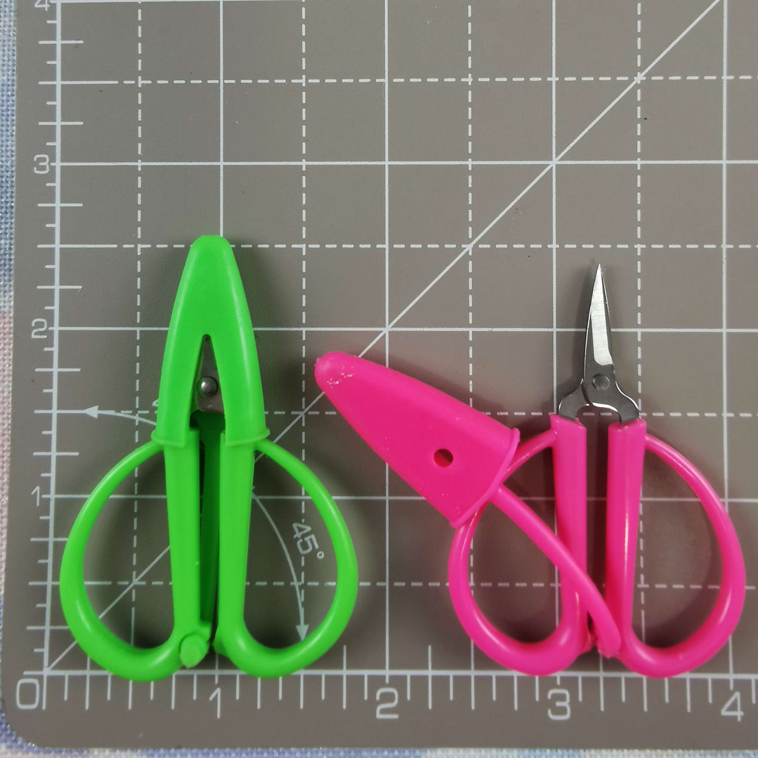 Bright Mini Snips Scissors with Built In Silicone Cover