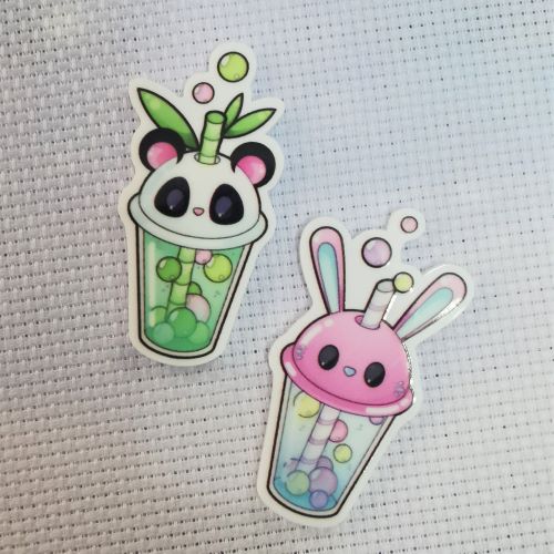 Needle Minder - Bubble Tea Panda & Bunny Rabbit