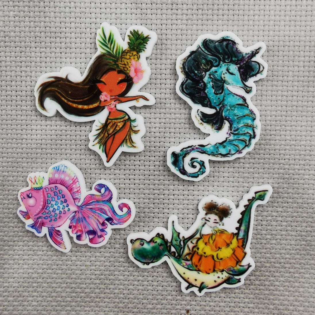 Needle Minder - Summer Girl, Seahorse, Queen Angelfish, Princess Dragon Rider