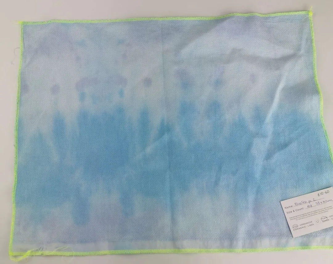 Blues (test piece 2)  Hand Dyed. 14ct Aida.