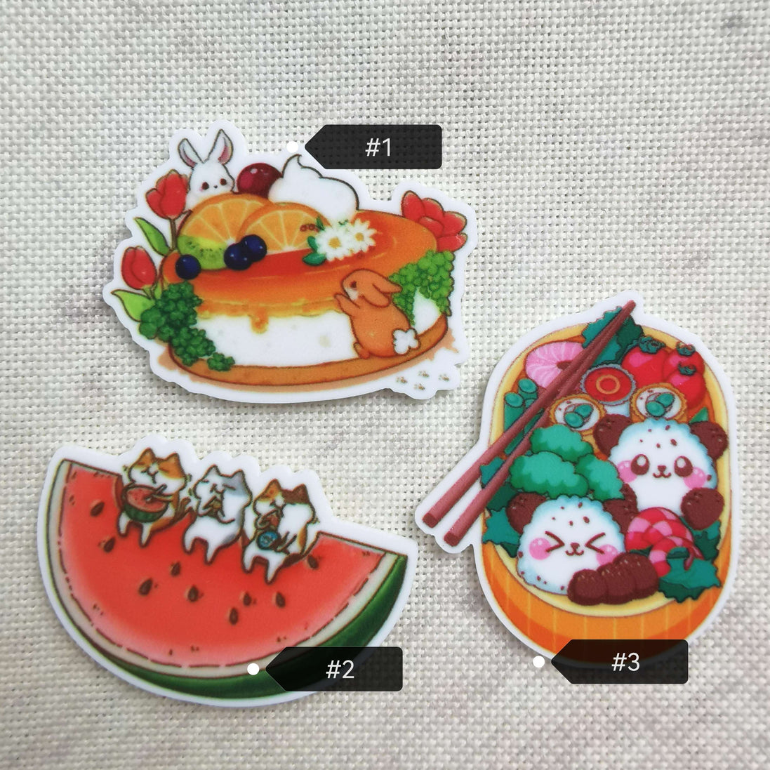 Needle Minder - Cute Food. Cats, Bunnies, Panda Bento.