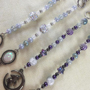 Beaded Scissor Keep. Sparkle Opal Looking Glass / Unicorn Moon