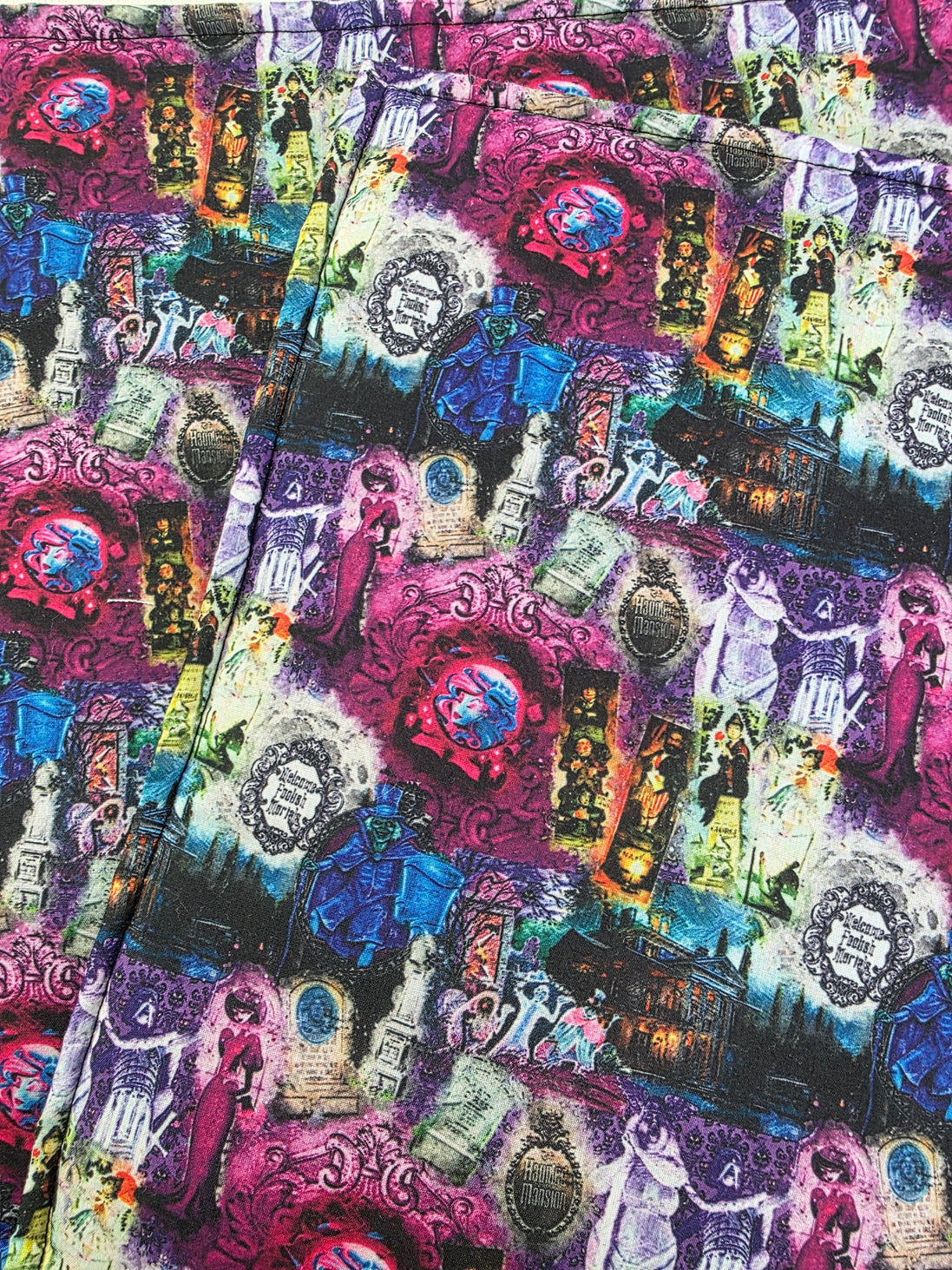 WIP Project Bag - Haunted Mansion GLITTER front