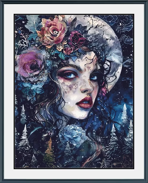 Moonchild PDF Cross Stitch Pattern Chart.
