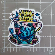 Needle Minder - Rise Up. Cup of Tea. Positivity.