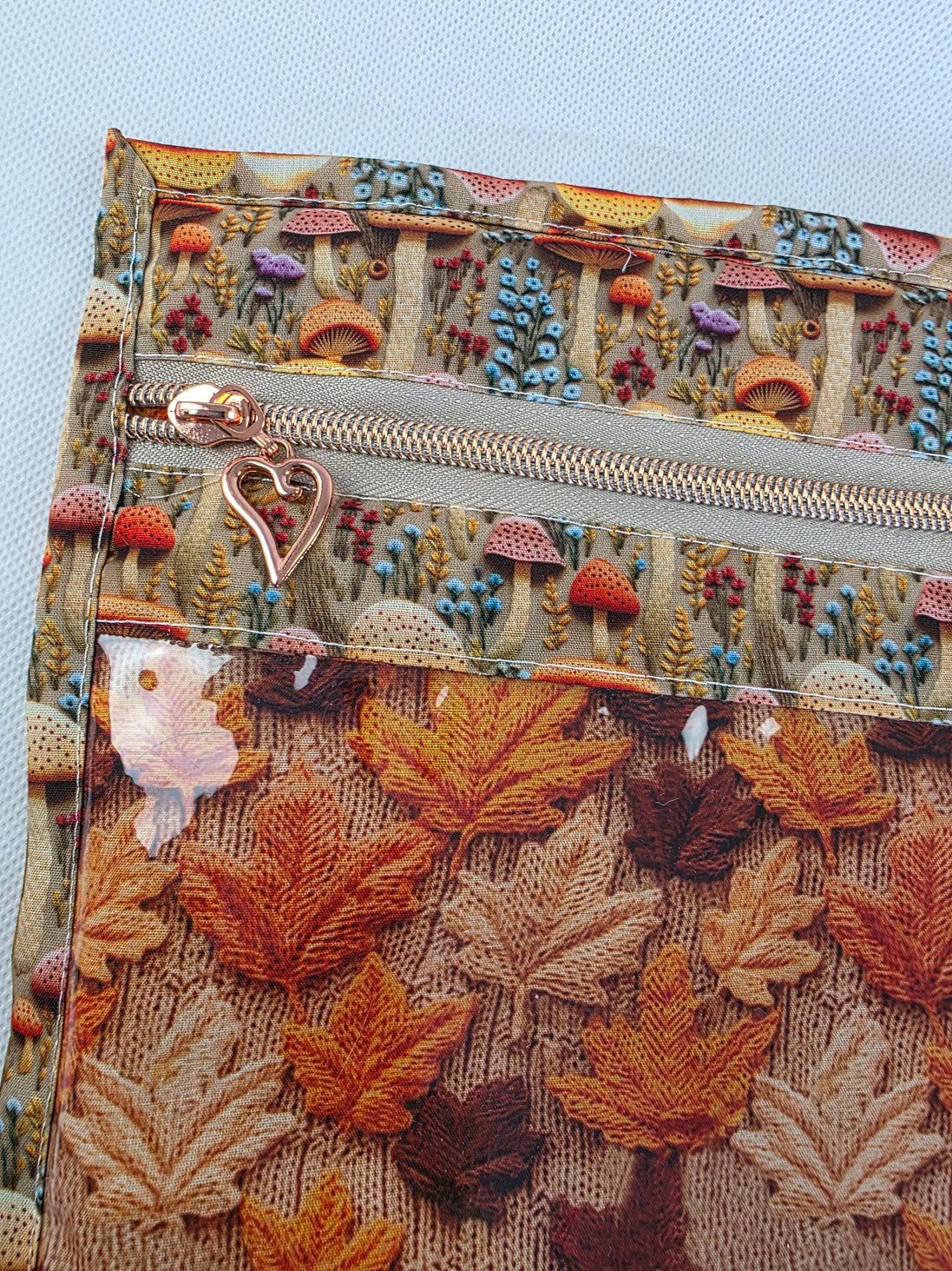 WIP Project Bag - Autumn Toadstools