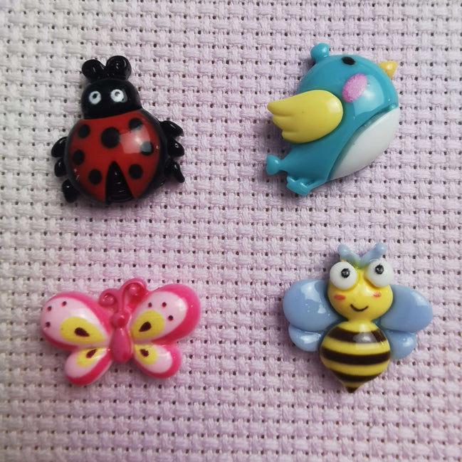 Needle Minder - Spring Mini Minder Set. Bird, Bee, Butterfly, Ladybird