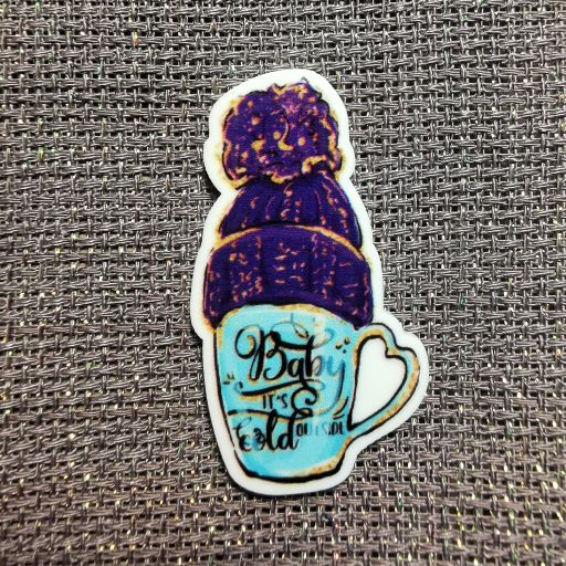 Needle Minder - Christmas Cosy Hat Coffee/Tea Mug. Baby it's Cold Outside