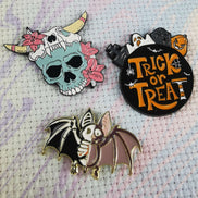 Needle Minder - Spooky Bat, Floral Skull, Trick & Treat