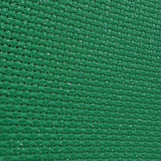Aida / Evenweave - Solid Colour - Evergreen SPARKLE  - (printed)