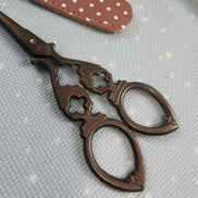 Grey Brown Matte Embroidery Scissors with Cover