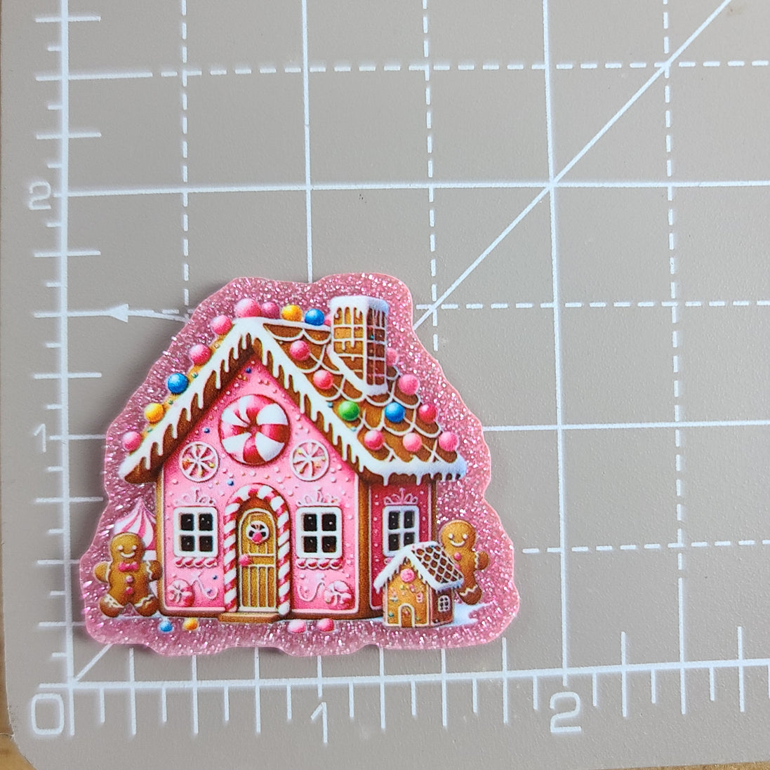 Needle Minder - Glitter Winter Owl / Gingerbread House