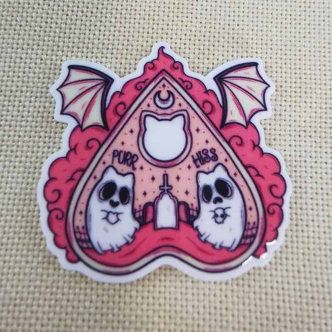 Needle Minder - Purr Hiss Ghost Kitty Ouija Board Planchette