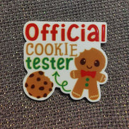 Needle Minder - Christmas Official Cookie Tester. Festive Gingerbread Man