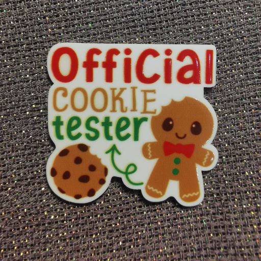 Needle Minder - Christmas Official Cookie Tester. Festive Gingerbread Man