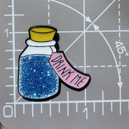 Needle Minder - Alice In Wonderland. Drink Me. Glitter.