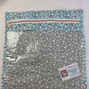WIP Project Bag - Stars & Penguins GLITTER front