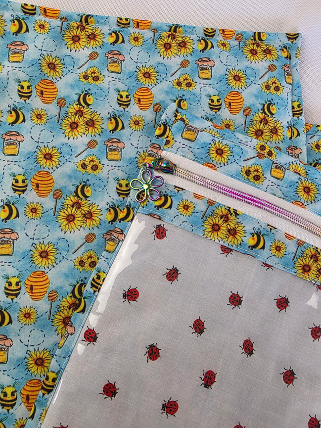 WIP Project Bag - Honey & Ladybirds