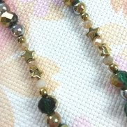 Beaded Scissor Keep. Opal Amulet