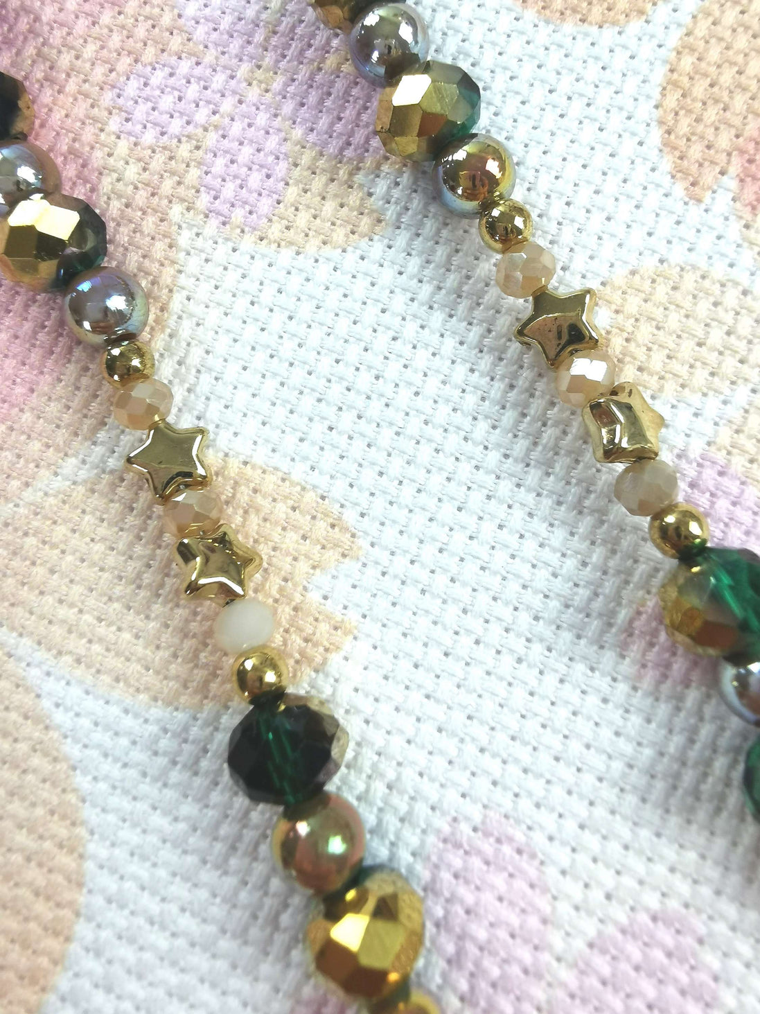 Beaded Scissor Keep. Opal Amulet