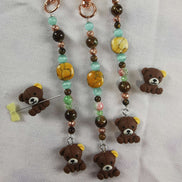 Beaded Scissor Keep & Minder Set - Bear Cub