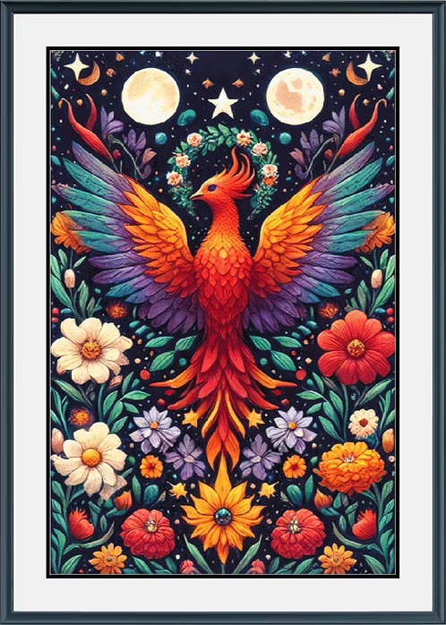 Celestial Pheonix PDF Cross Stitch Pattern Chart