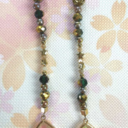 Beaded Scissor Keep. Opal Amulet