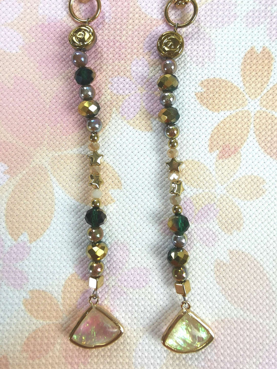 Beaded Scissor Keep. Opal Amulet