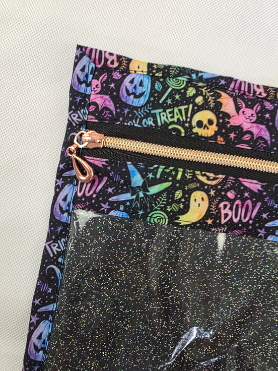 WIP Project Bag - Trick or Treat GLITTER front