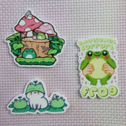 Needle Minder - Friendly Frogs. Emotional Support Frog.