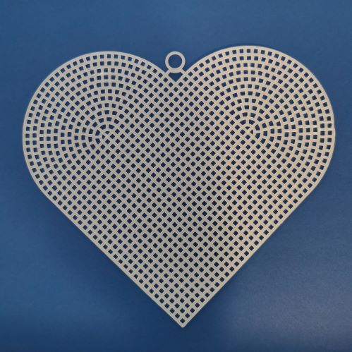 Mesh Hanging Love Heart Decoration Cross Stitch Blank