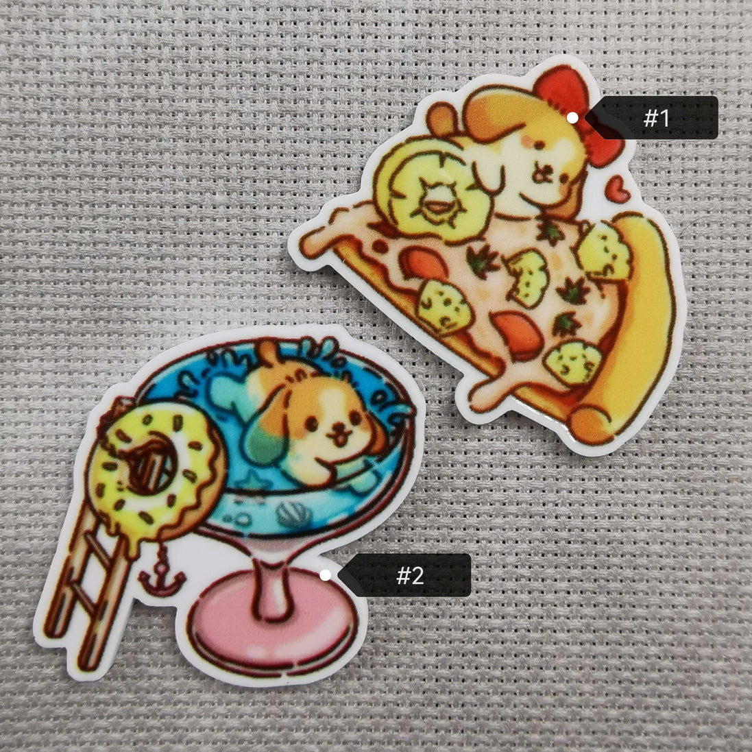 Needle Minder - Pizza Puppy. Donut Doggy.