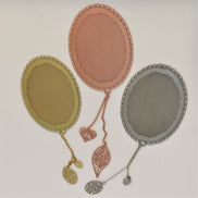 Metal Oval Hanging Charm Cross Stitch Bookmark