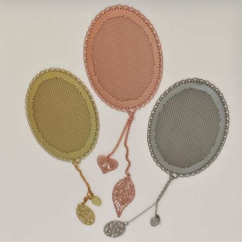 Metal Oval Hanging Charm Cross Stitch Bookmark