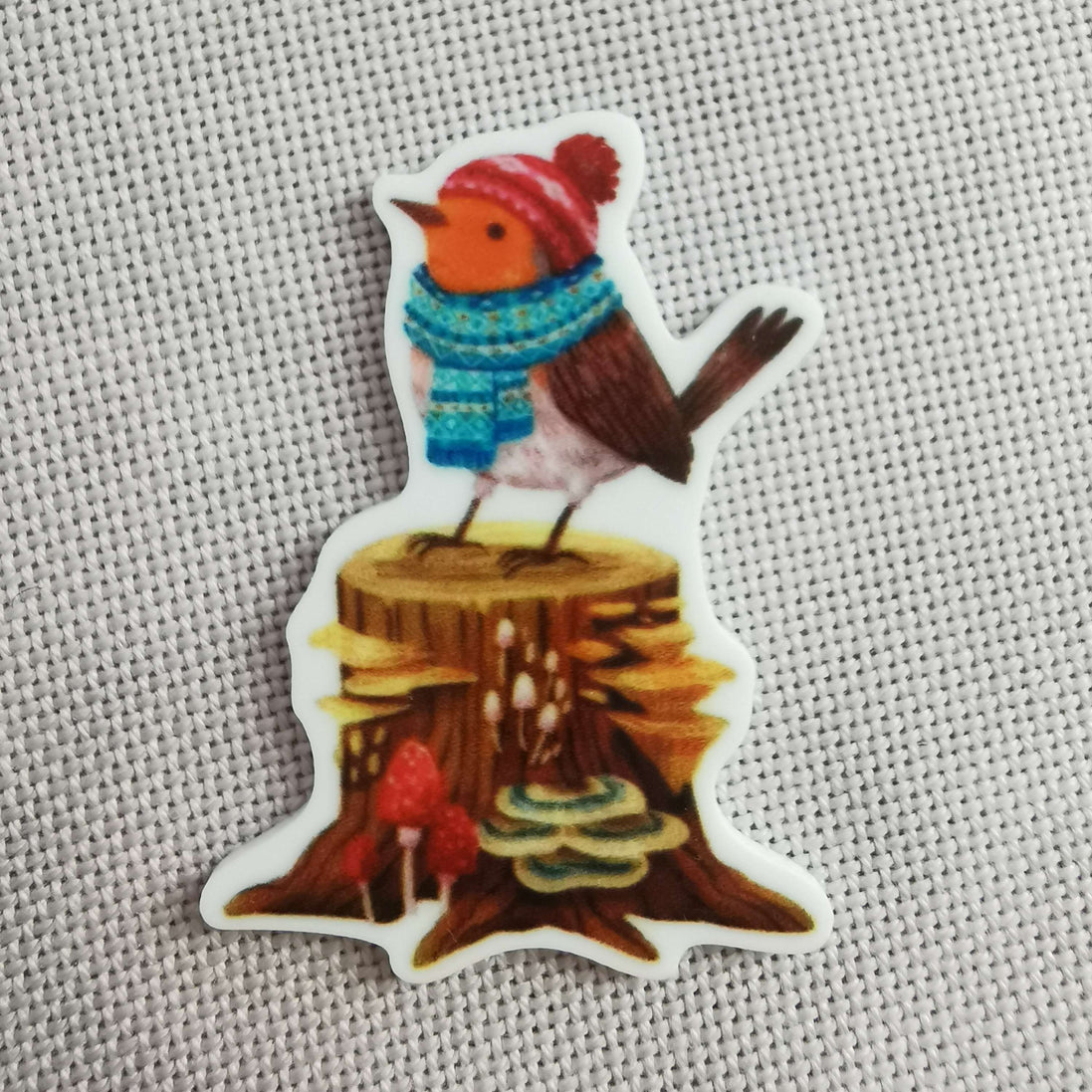 Needle Minder - Winter Robin in Hat & Scarf
