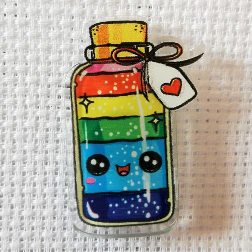 Needle Minder - Holiday Rainbow Sand Bottle