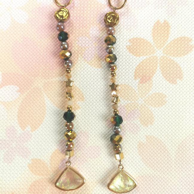 Beaded Scissor Keep. Opal Amulet