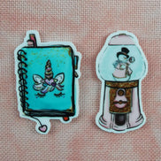 Needle Minder - Unicorn Diary Notebook / Magic Snowman Snow Globe